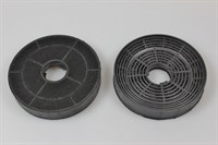 Filtre charbon, Gram hotte - 136 mm (2 pièces)