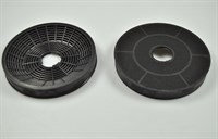 Filtre charbon, Silverline hotte - 160 mm (2 pièces)