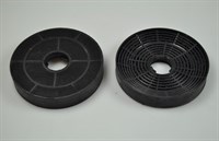 Filtre charbon, Silverline hotte - 138 mm (2 pièces)